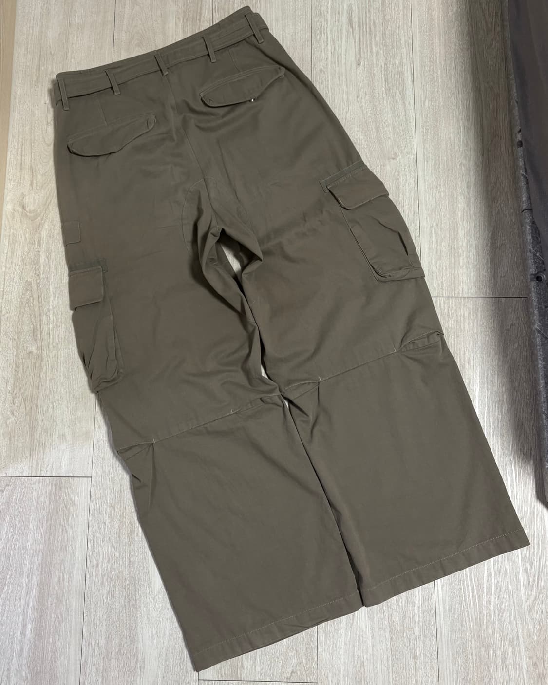 [2]폴리테루 벨티드 카고 팬츠 올리브 그레이 상품이미지4