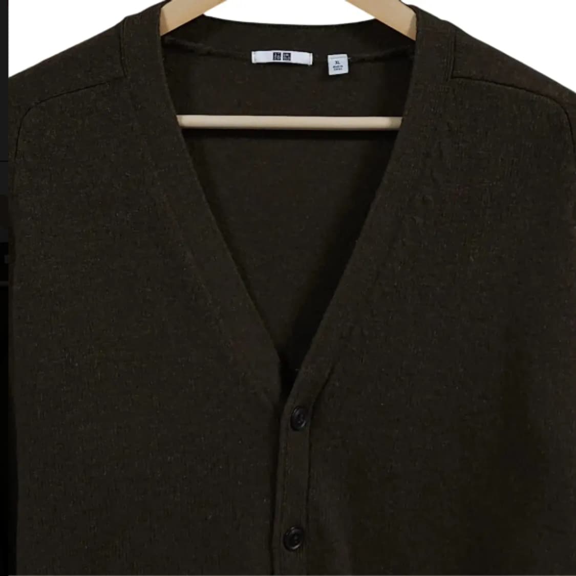 105)유니클로 울 가디건 카키 상품이미지2