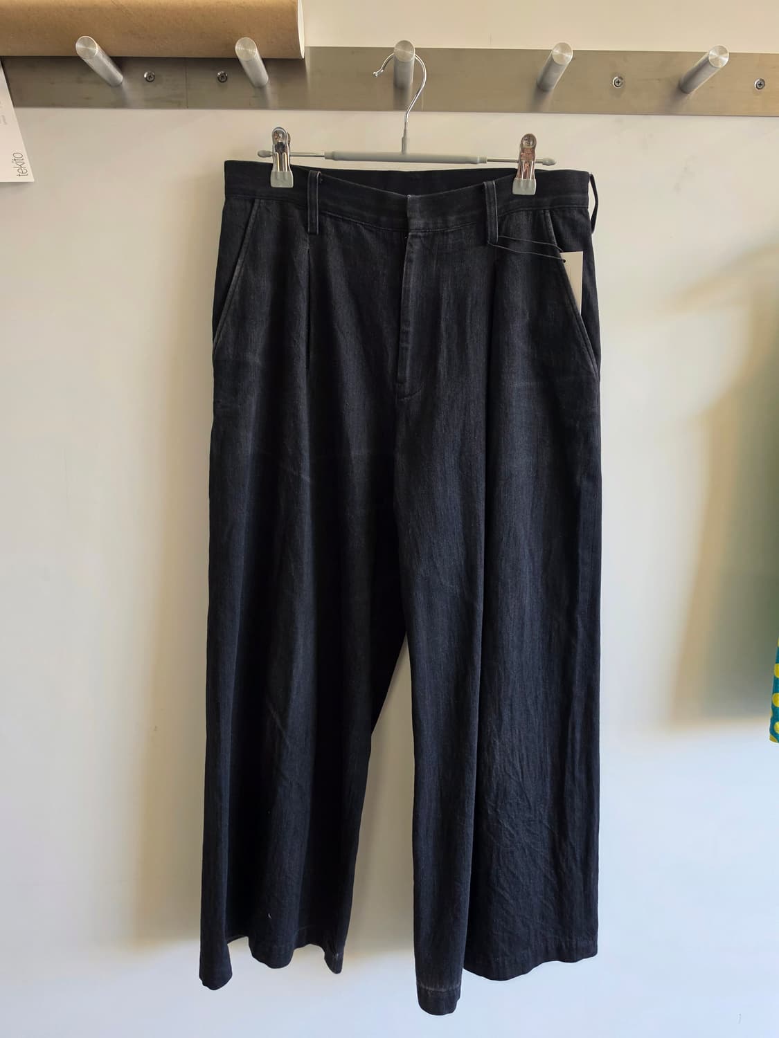 요지 야마모토 와이드 크롭 코튼 팬츠 상품이미지1