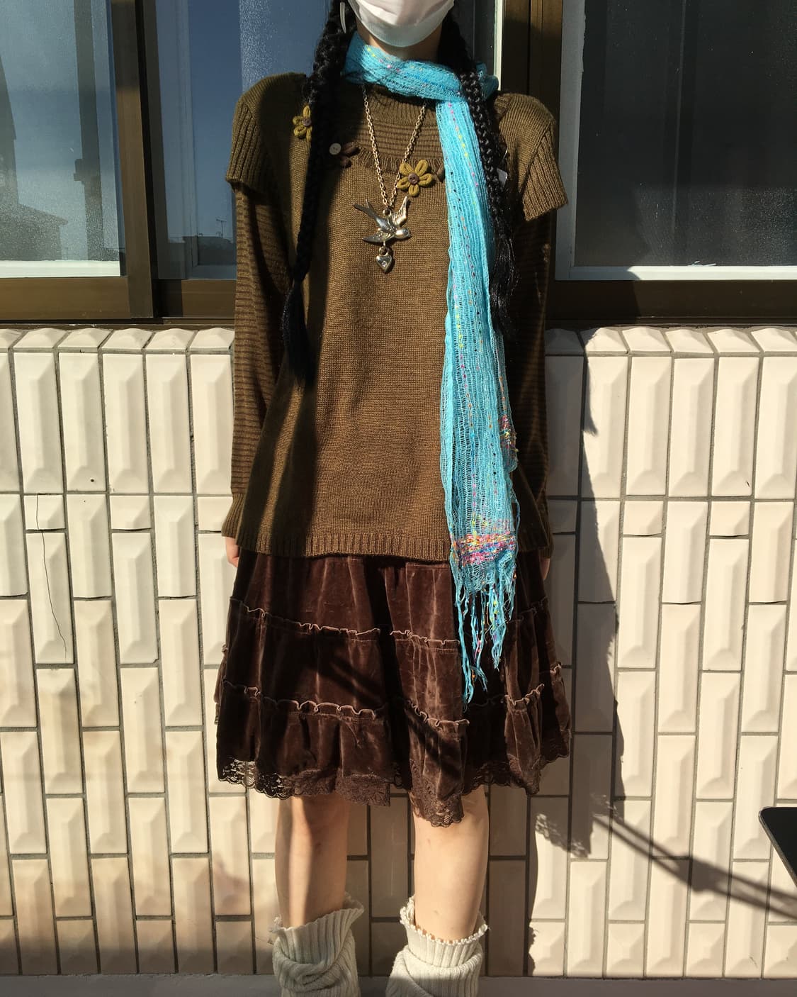  blue scarf 상품이미지2