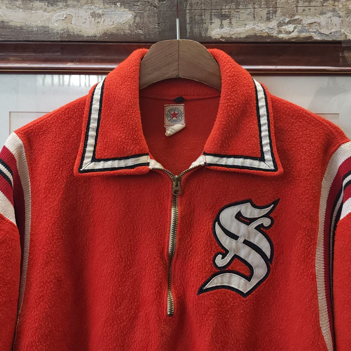 60s 빈티지 스웻셔츠 테리원단 니트 카라티 빈티지 티셔츠 L 상품이미지4