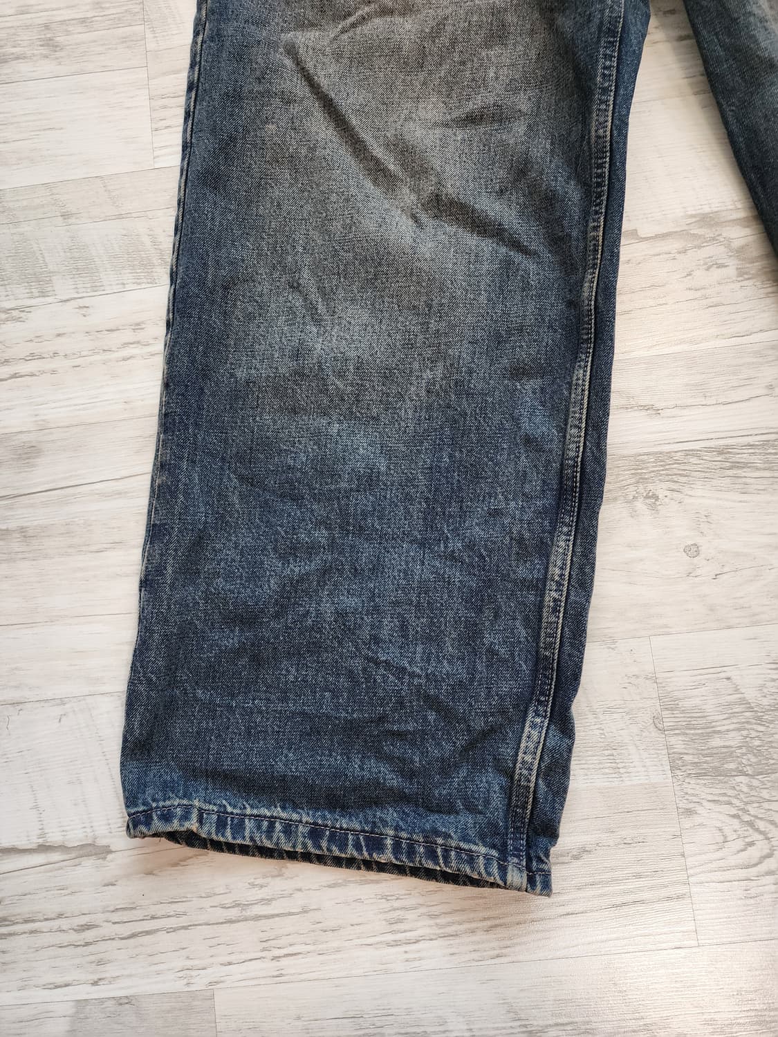 ZARA 자라 워싱 와이드 데님 팬츠 팜. (32~33)인치 중청 청바지 상품이미지3