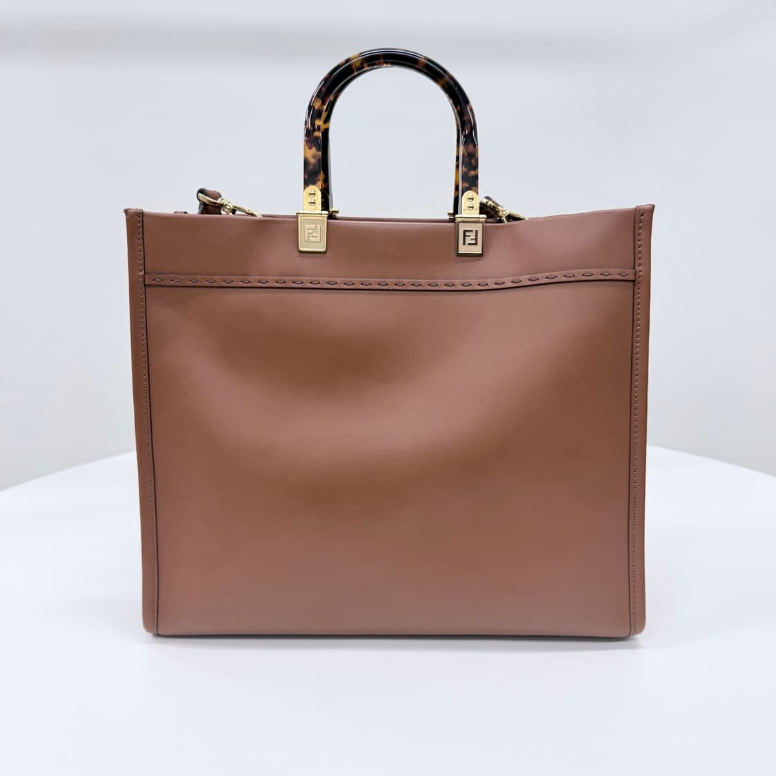 [S/미디움] 펜디 선샤인 레더 여성 쇼퍼백 토트백 브라운 상품이미지9