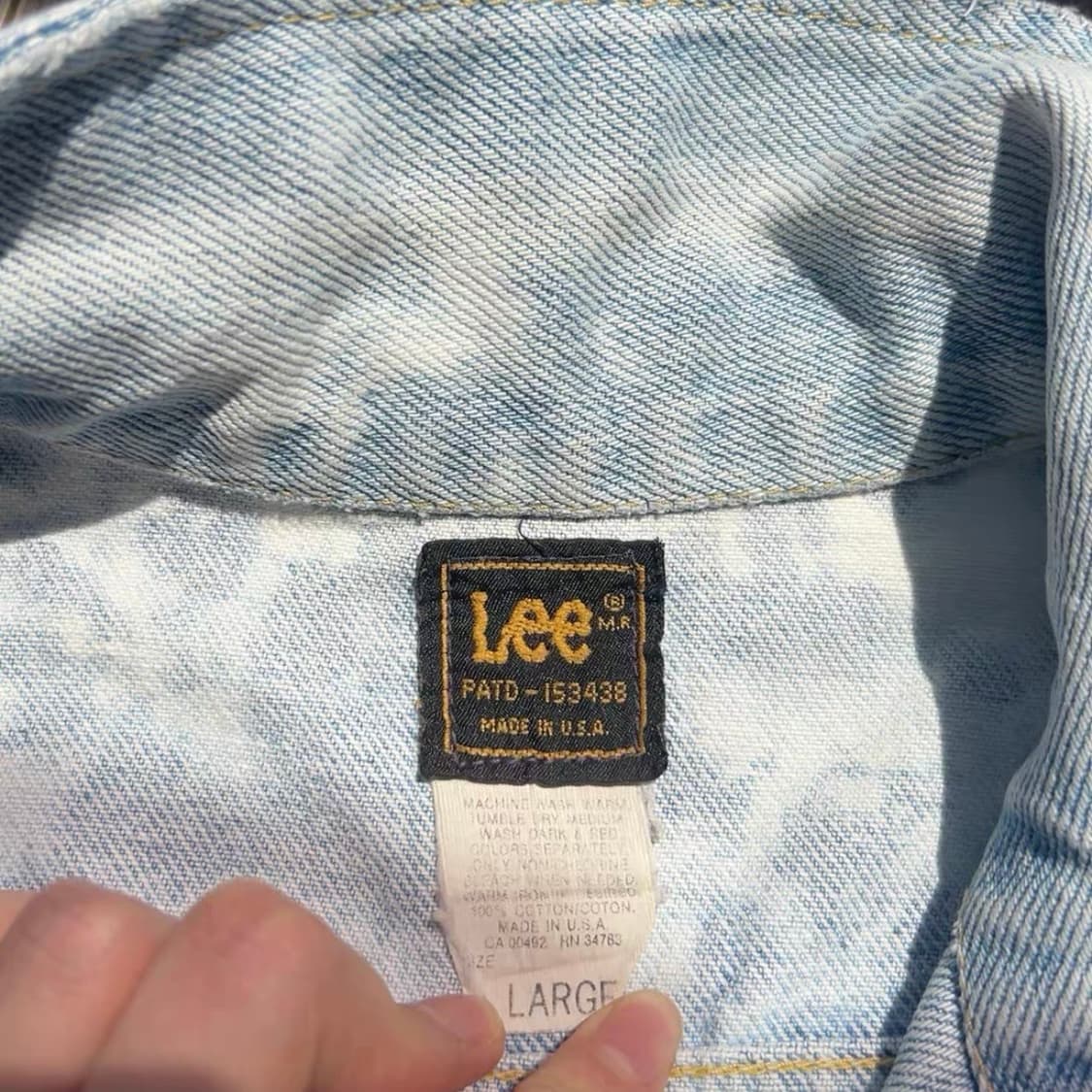 Lee Riders 90s 레드탭 아이스 블루 데님자켓 상품이미지3