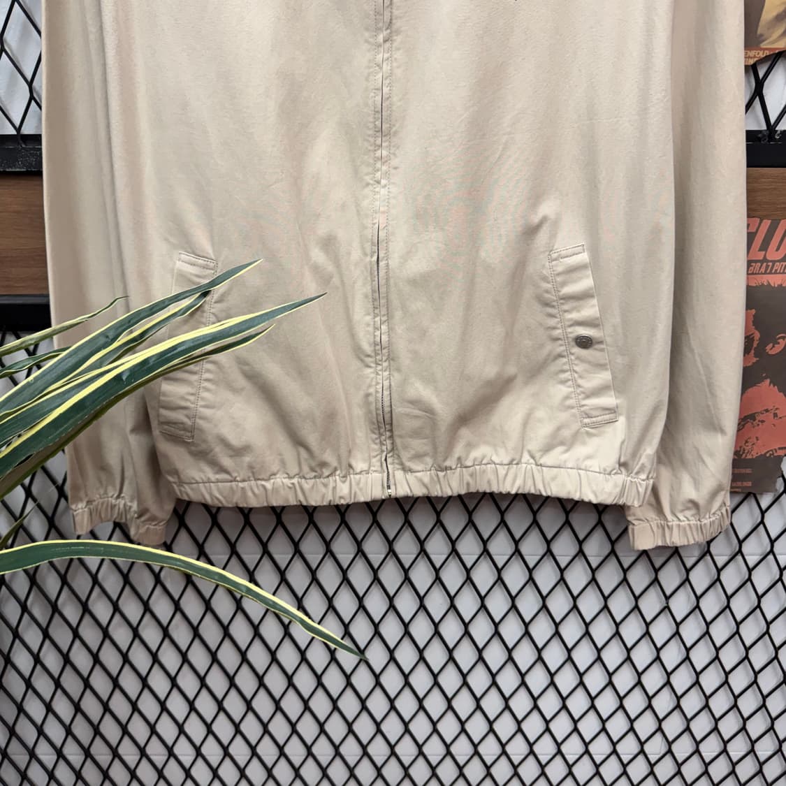 00s 타미힐피거 클래식 블루종 자켓 전면 로고 포인트 베이지 상품이미지4