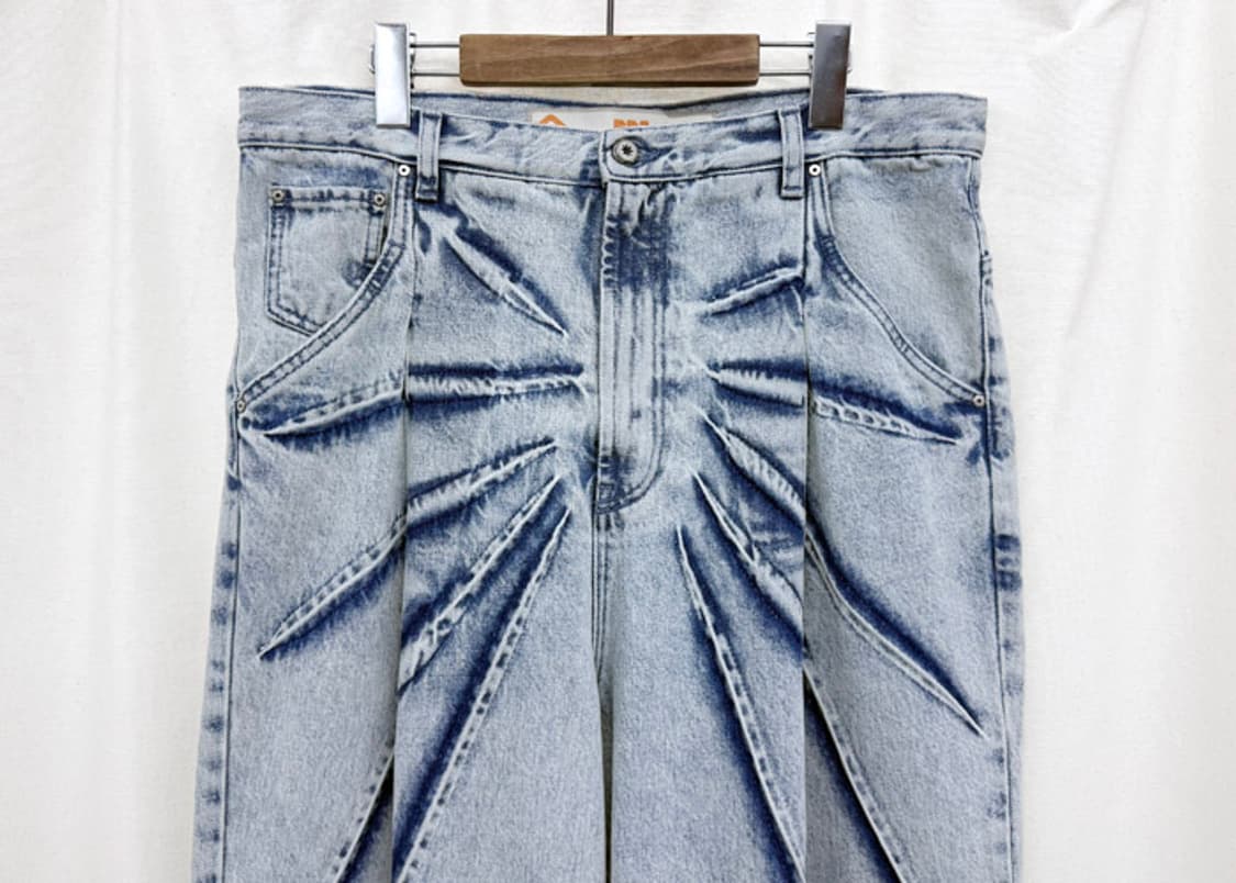 PDF 미드라이즈 루즈 컷 데님 팬츠 상품이미지4