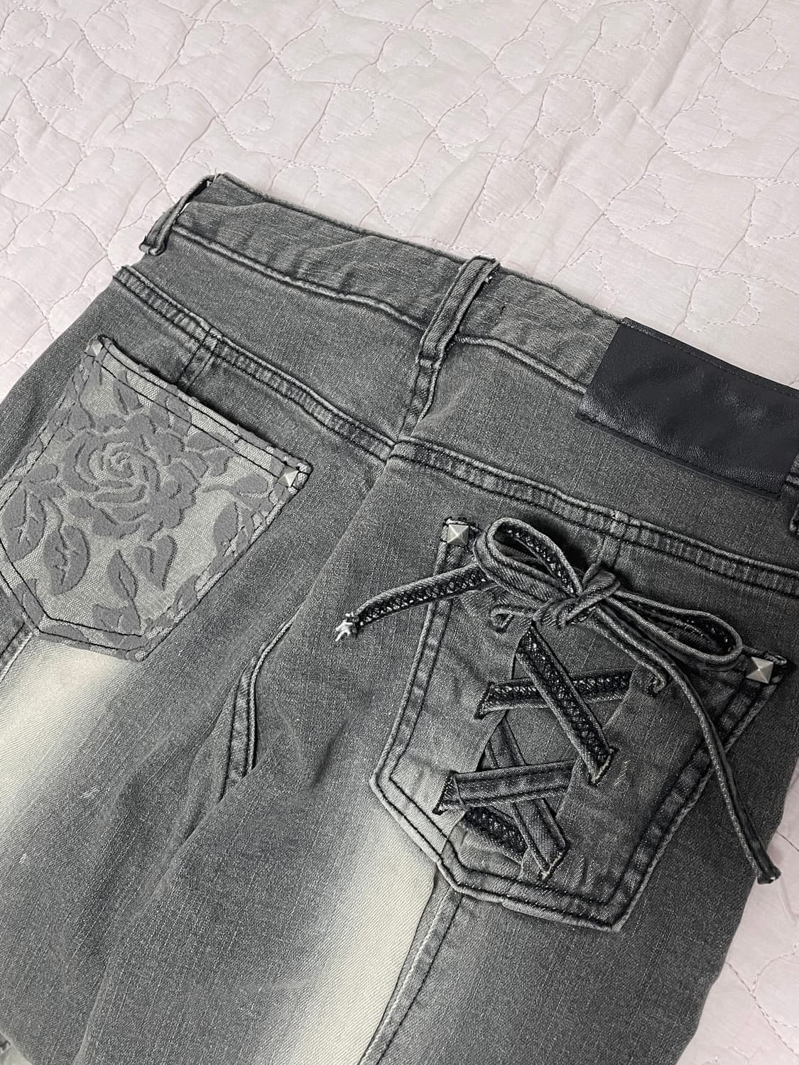달링유어배드 CORSET HIGHLIGHT BOOTS CUT DENIM 상품이미지4