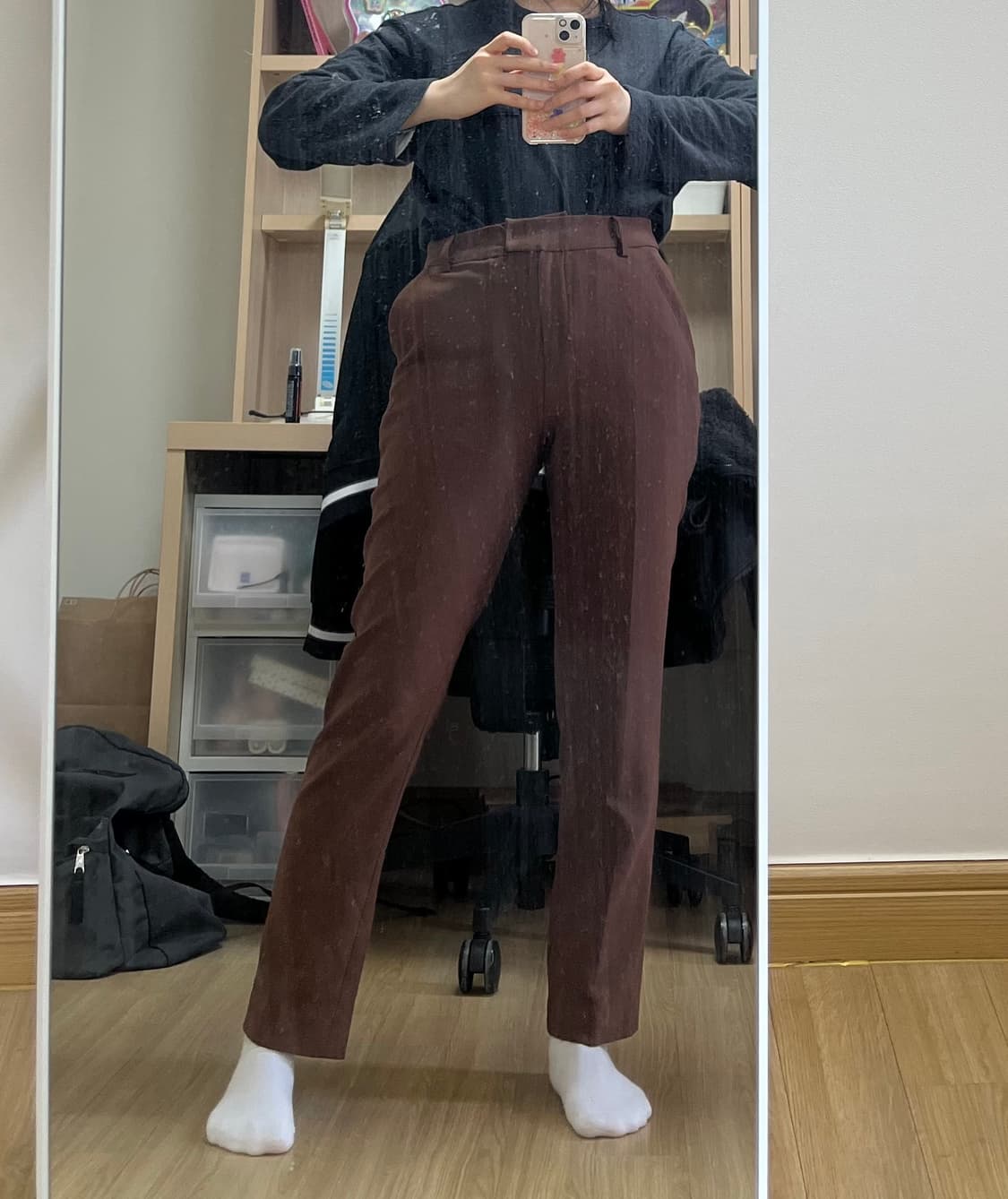 보니알렉스 브라운 슬랙스 상품이미지1