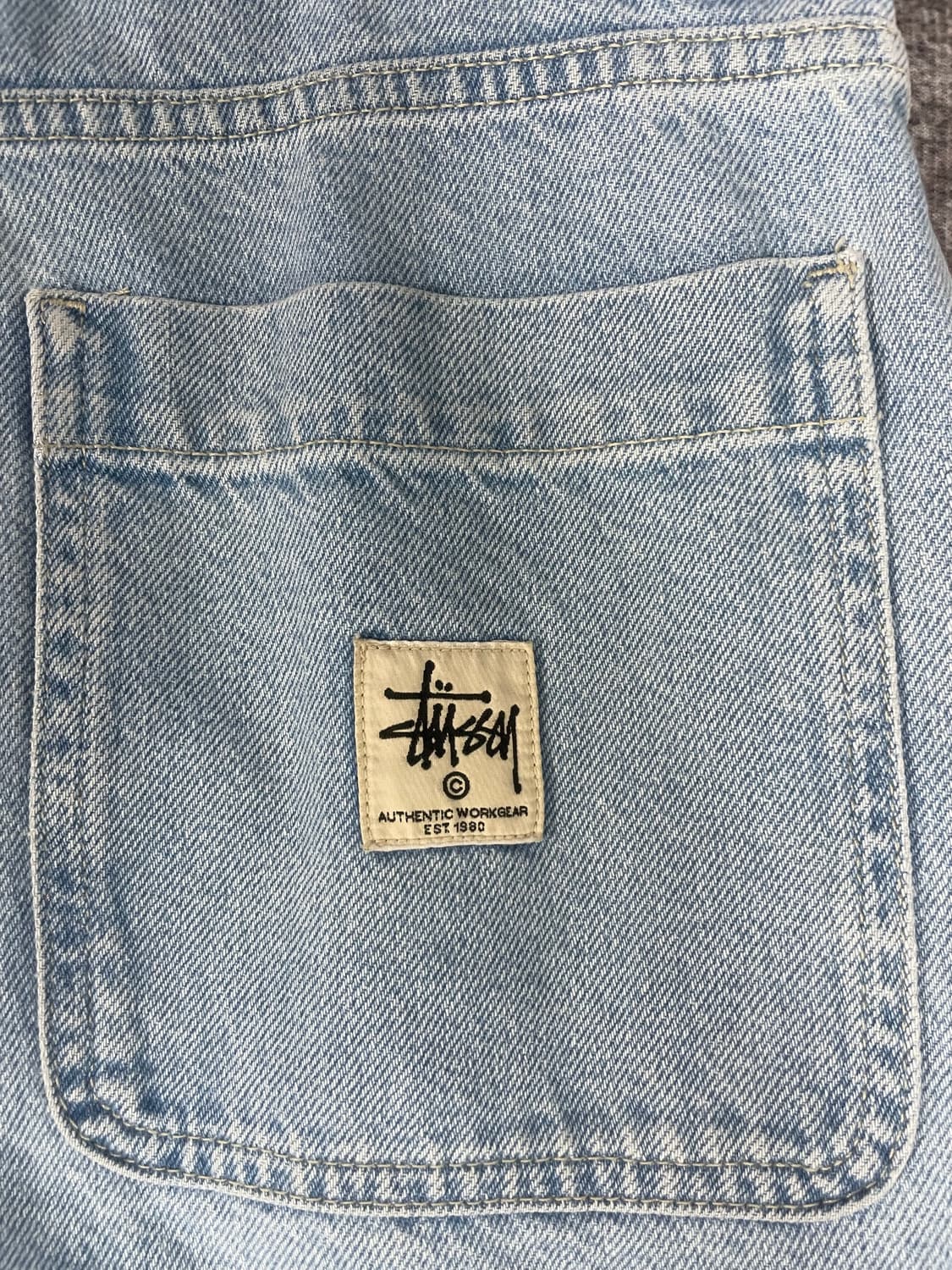 90s Stussy WORKGEAR 더블니 상품이미지10