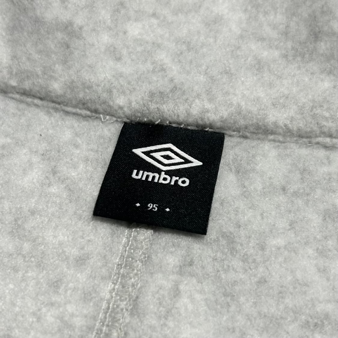 [M] Umbro 엄브로 라이트그레이 후리스 반집업 풀오버 상품이미지6