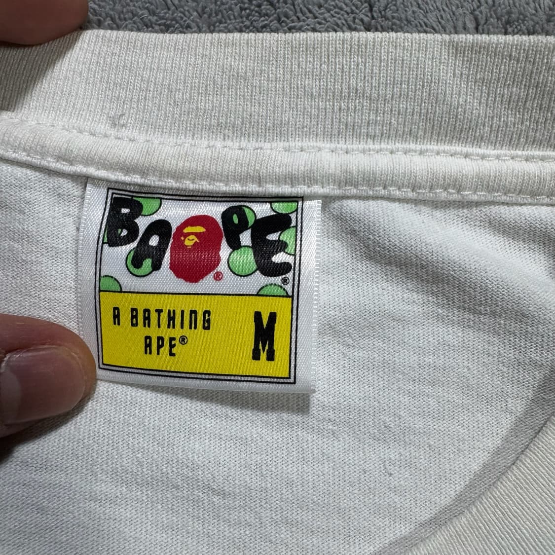 베이프 BAPE 반팔 티셔츠 화이트 상품이미지4