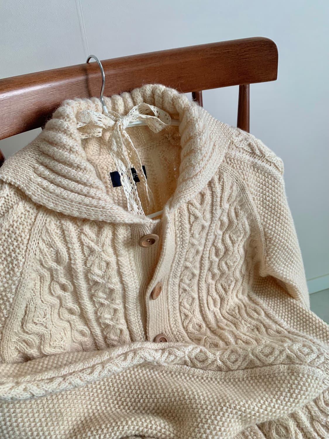 헤비울 100 아이보리 가디건 상품이미지3