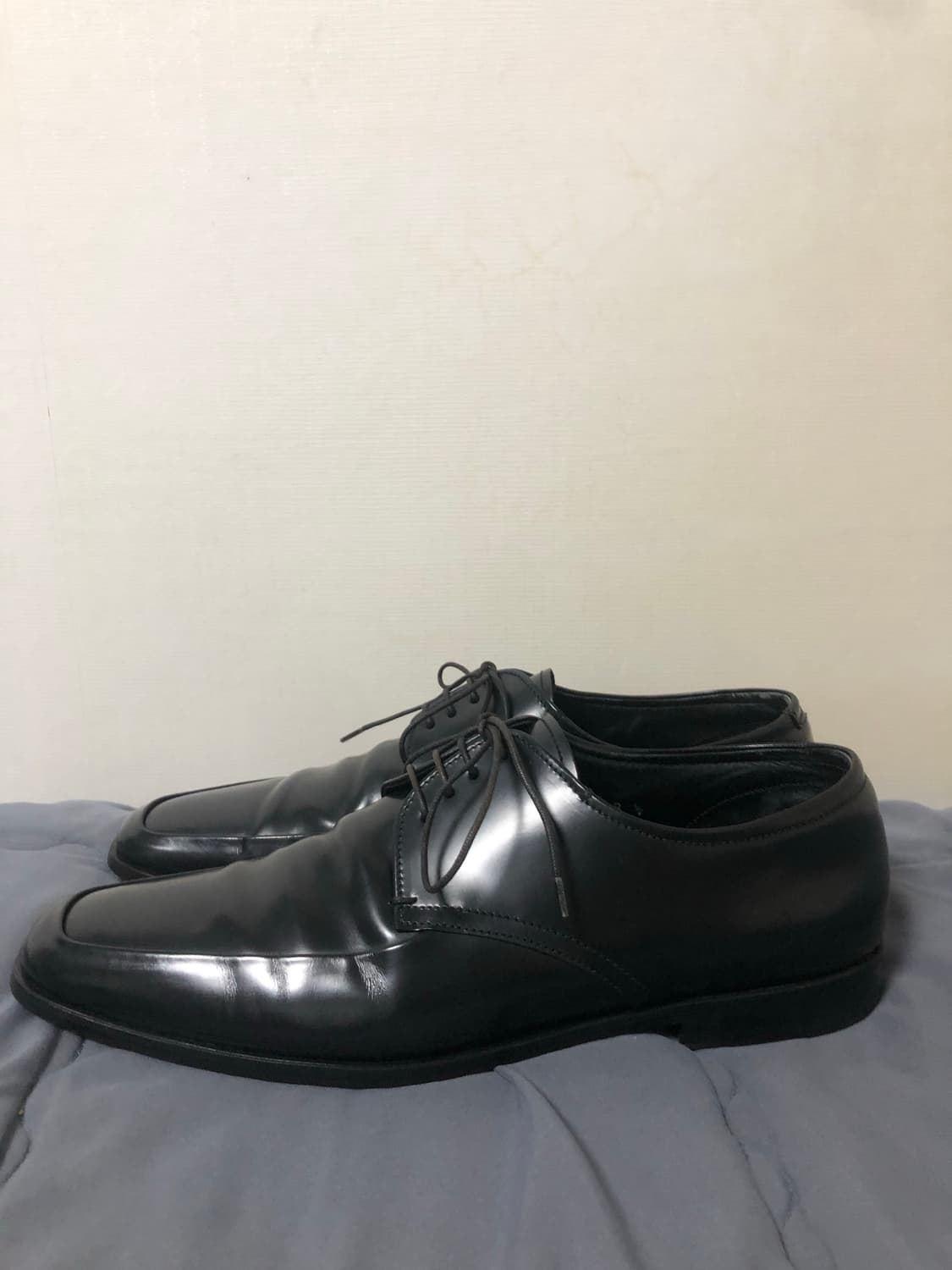 빈티지 프라다 브러쉬드 플랫 스퀘어토 더비슈즈 8.5 상품이미지2