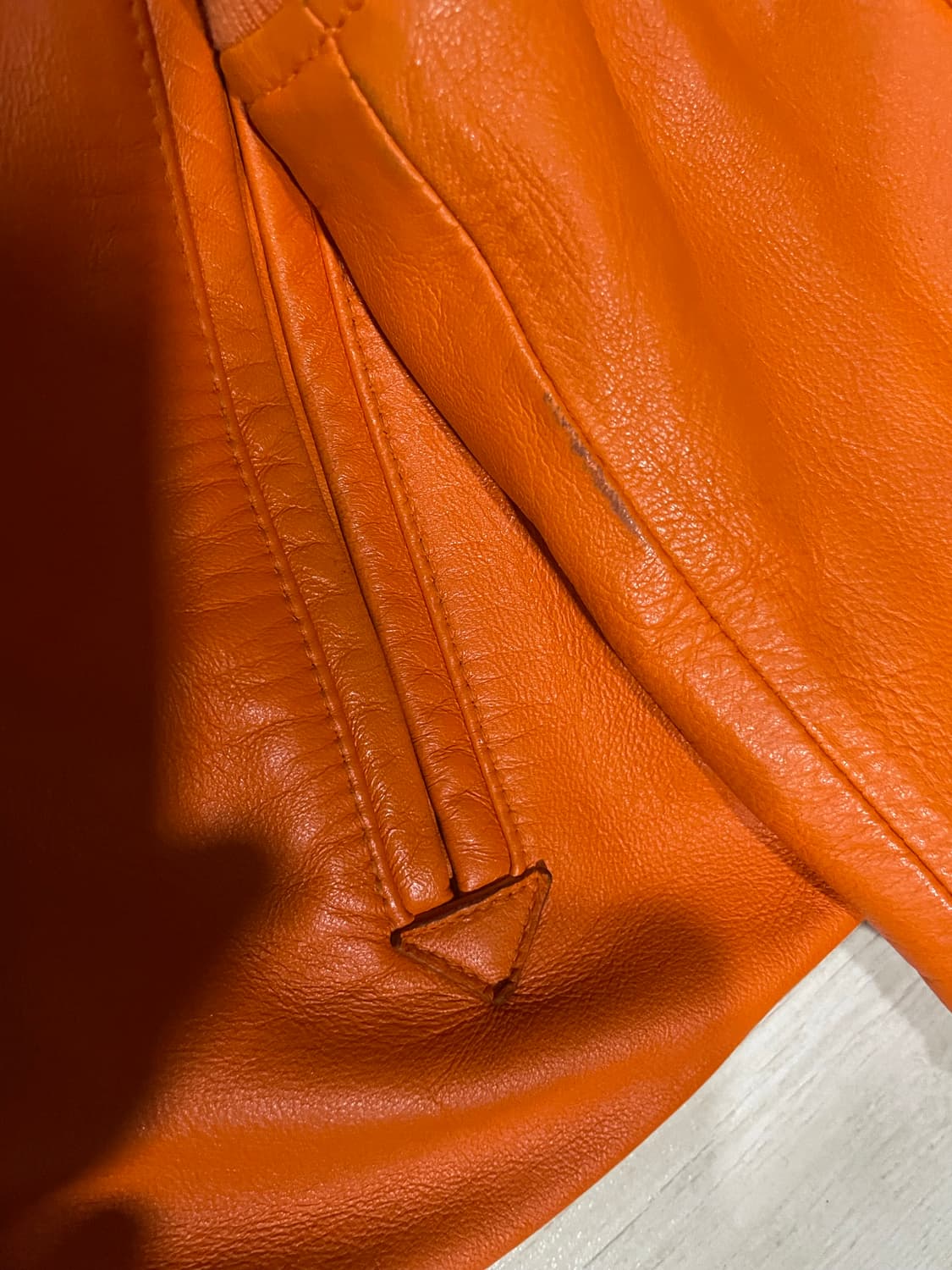 [XXL] 아비렉스 AVIREX 아이콘 레더 자켓 가죽 자켓 오렌지 상품이미지8