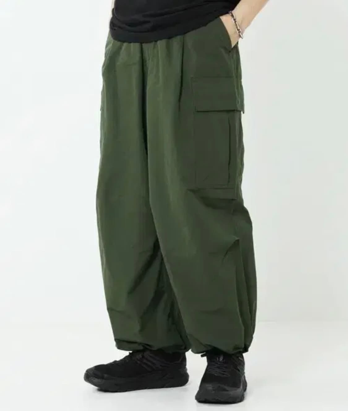 프릭스스토어 와이드 카고 팬츠 올리브 상품이미지1