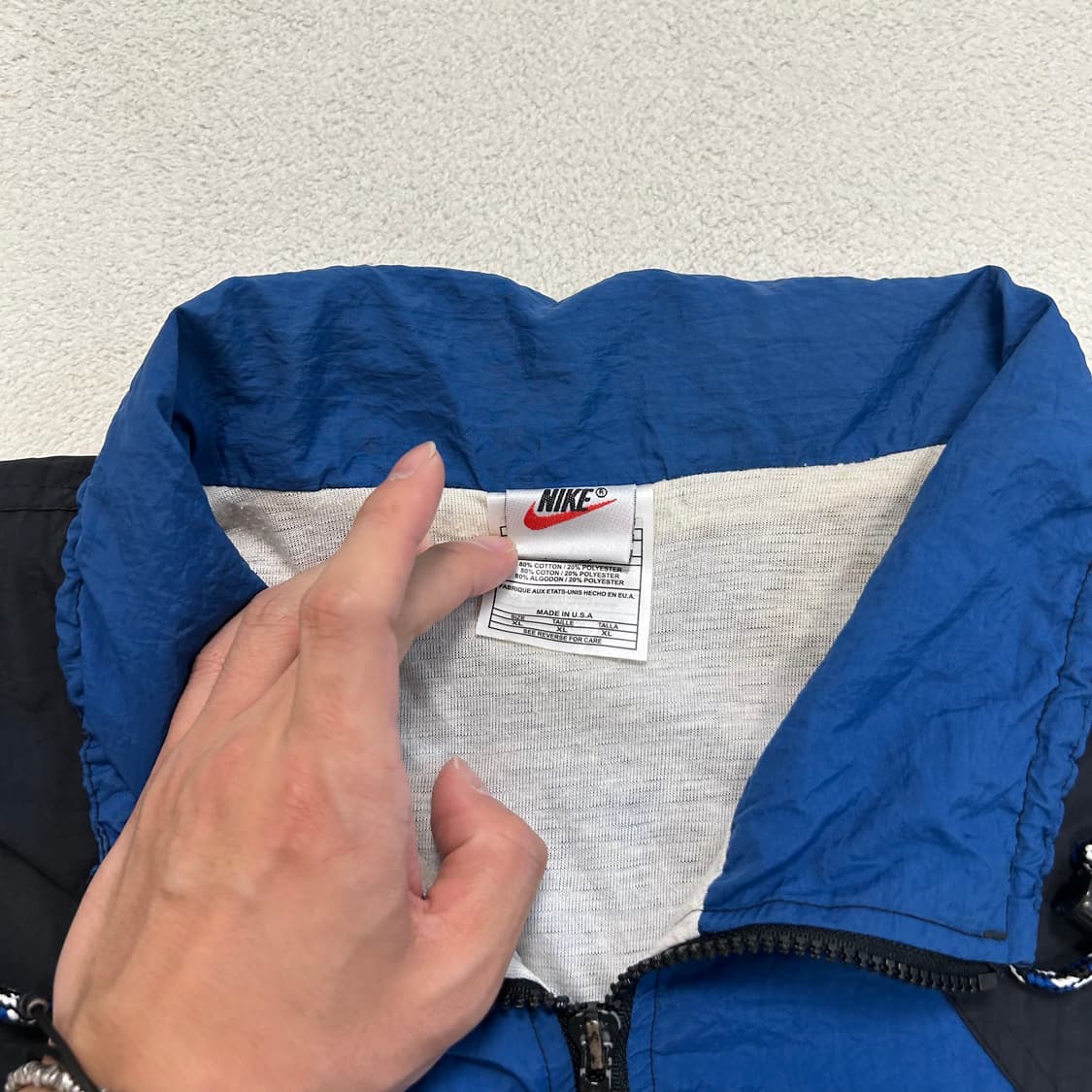 Nike old school 90‘s blue windbreaker 상품이미지6
