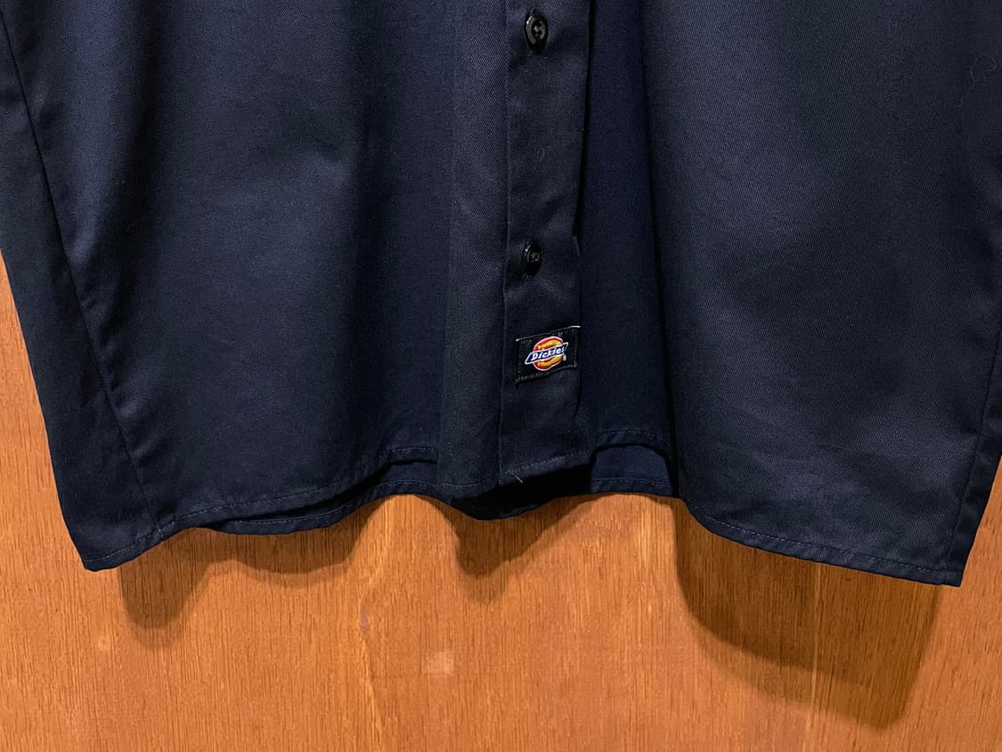 (M) Dickies 디키즈 반팔 워크 셔츠 블랙 상품이미지4