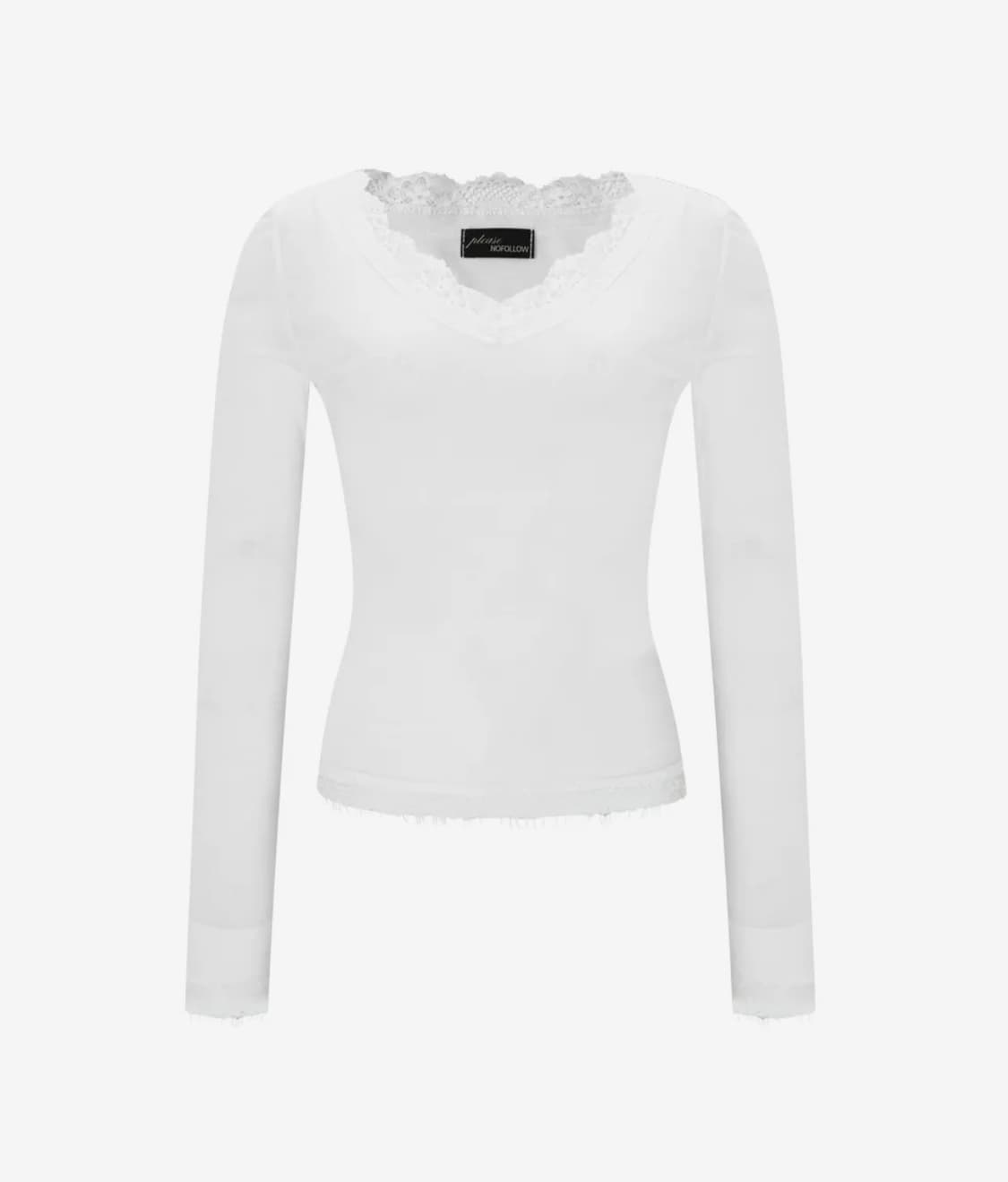 (새상품) 플리즈노팔로우 플노팔 레이스 슬리브 탑 상품이미지2