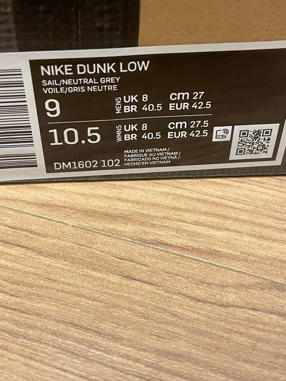 나이키 오프화이트 덩크 LOT46 270 급처 상품이미지2