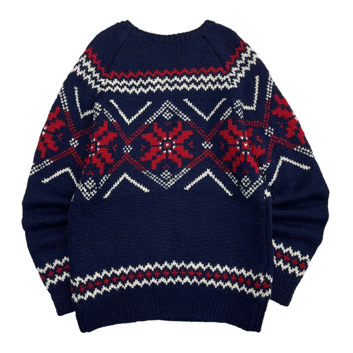 지프 북극곰 로고 눈송이 네이비 니트 M 상품이미지3