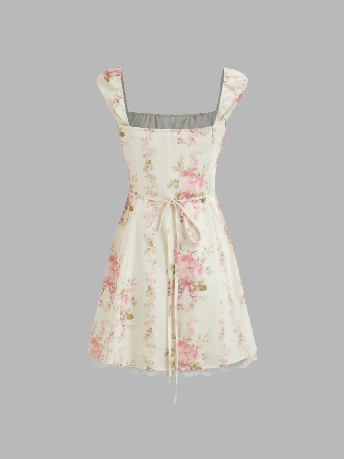 샵사이다 square neck floral mini dress 상품이미지5