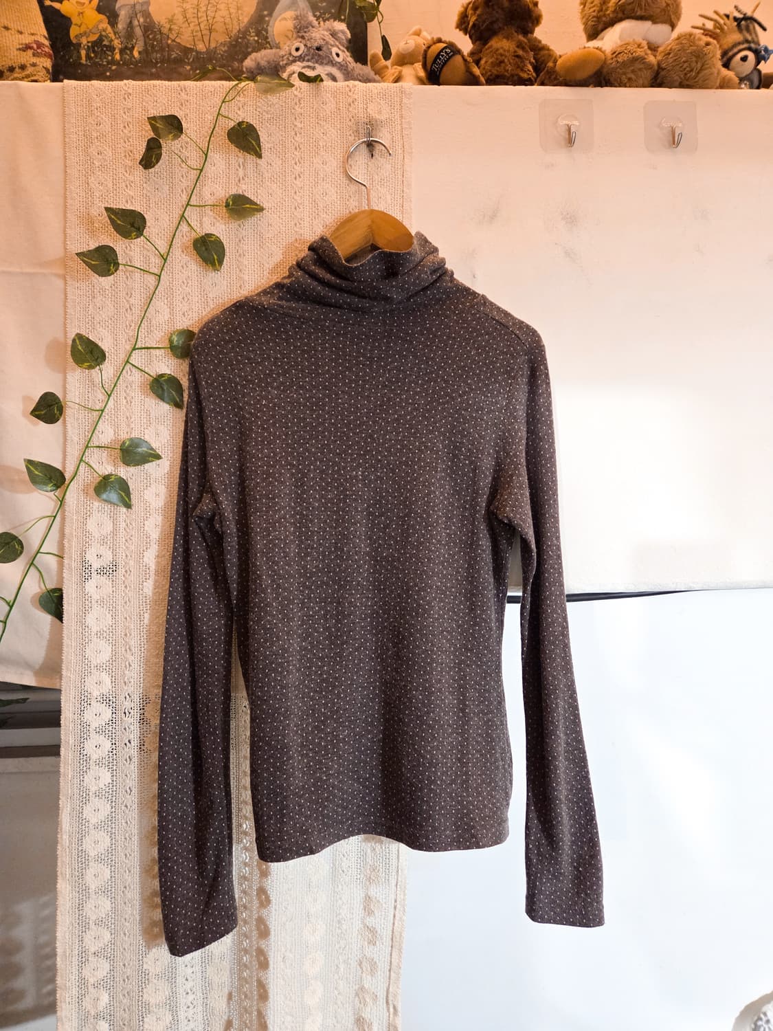 초코 도트 목폴라 슬리브 상품이미지4