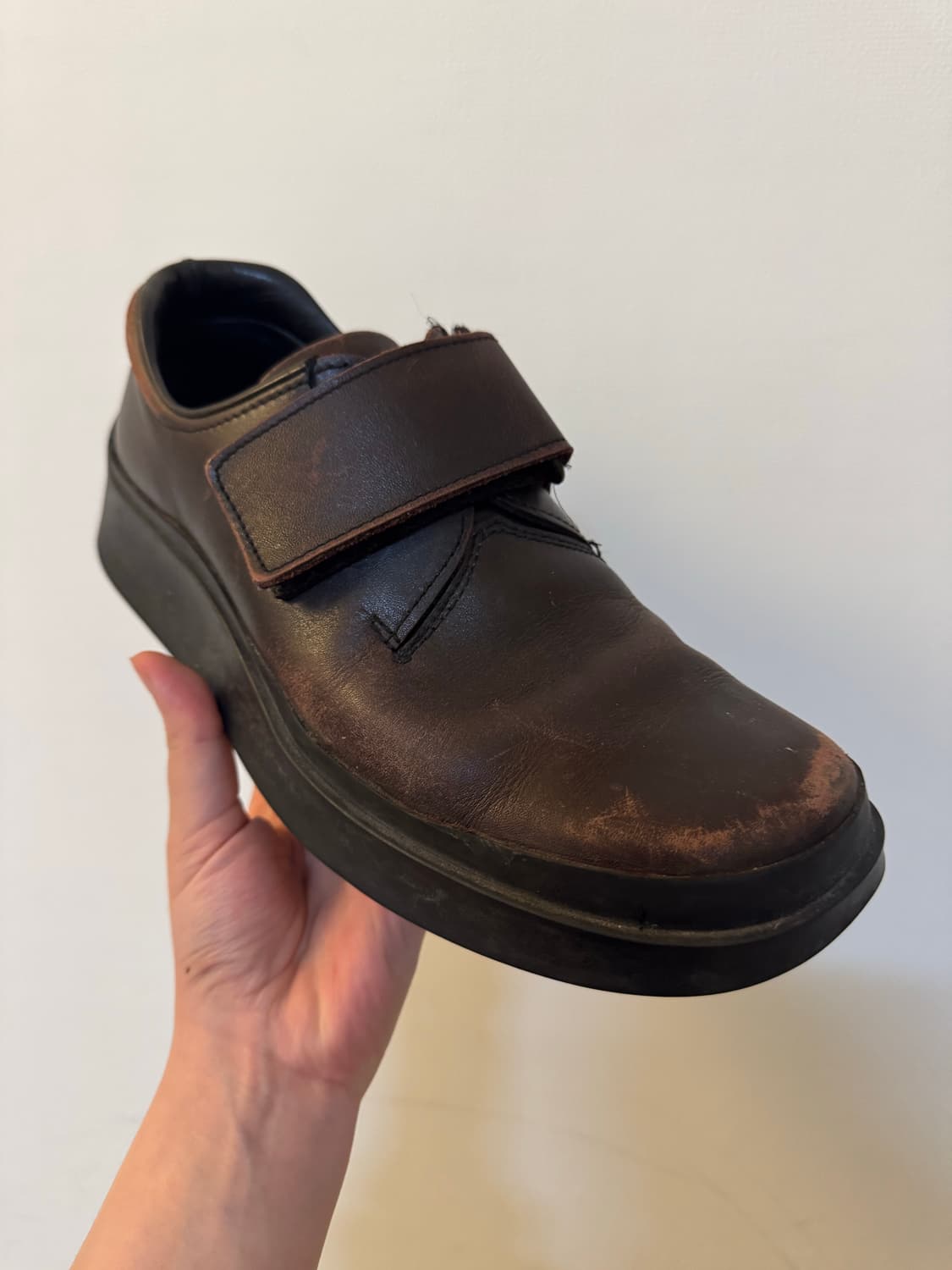 Prada 99aw square toe leather shoes 상품이미지1