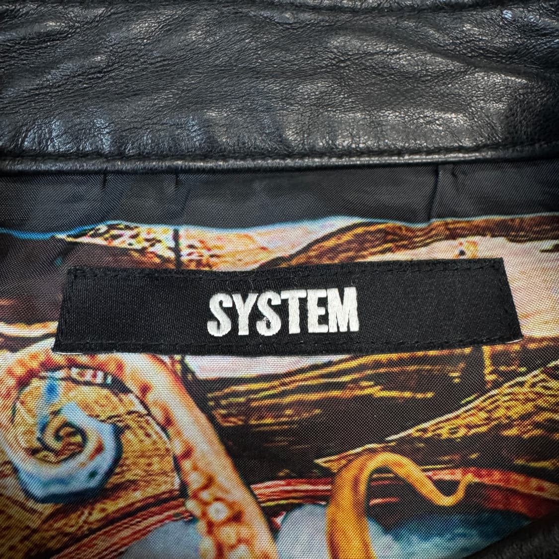 시스템 사선 바이커 리얼레더 릭오웬스맛 양가죽 자켓 상품이미지7