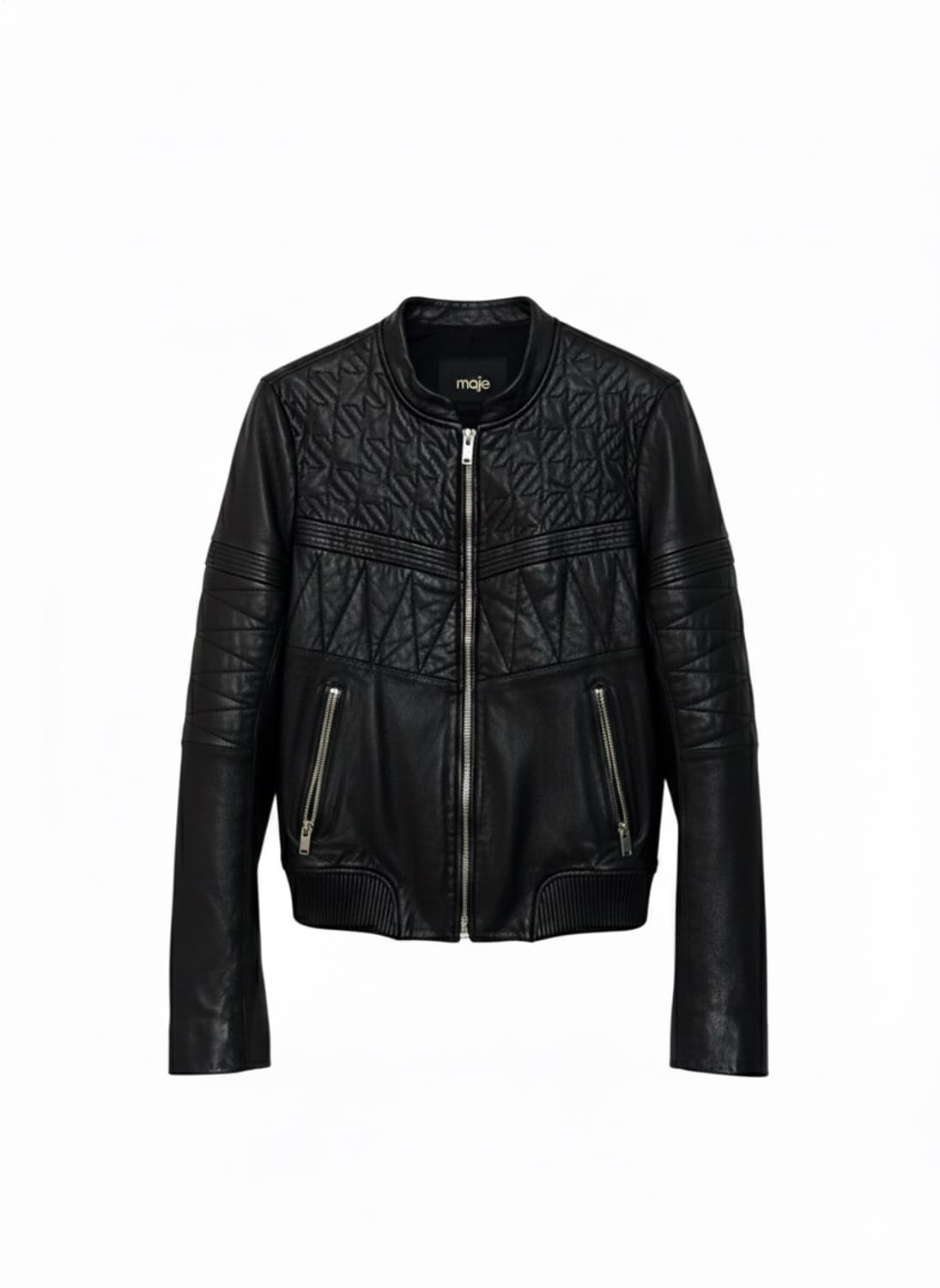 Maje quilted leather jacket 상품이미지1