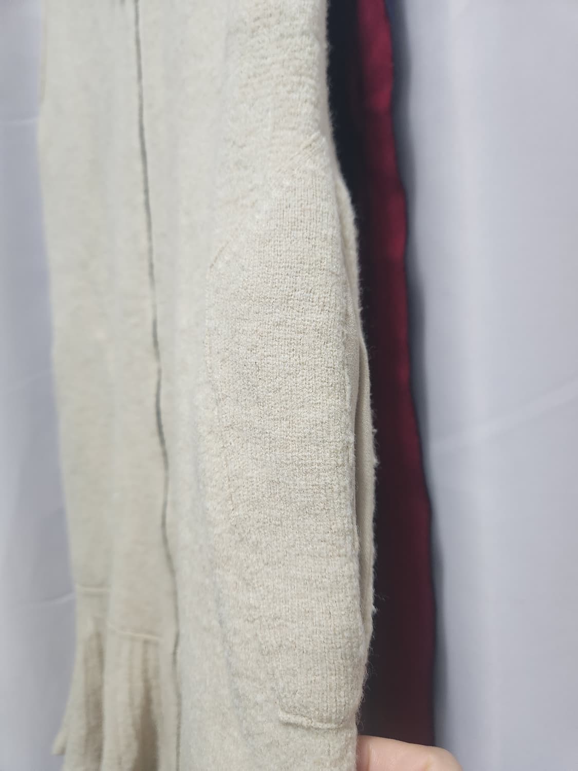 SJSJ아이보리 니트 조끼 프릴 원피스 상품이미지5