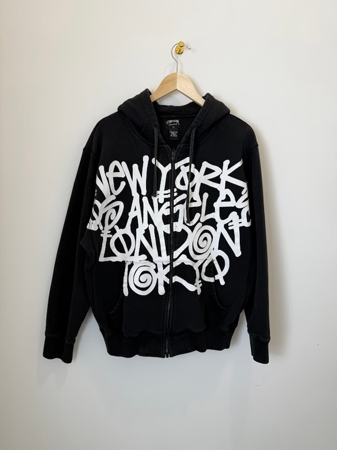 스투시 00s 후드집업 블랙 상품이미지1