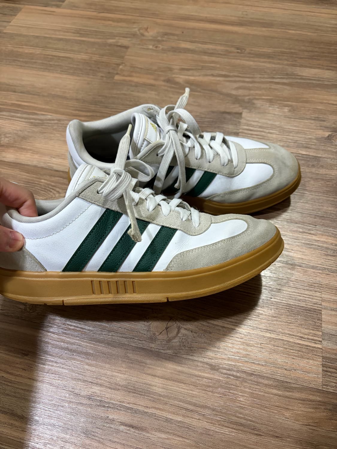 아디다스 GRADAS 흰/녹 265mm 가젤스타일 스니커즈 상품이미지1