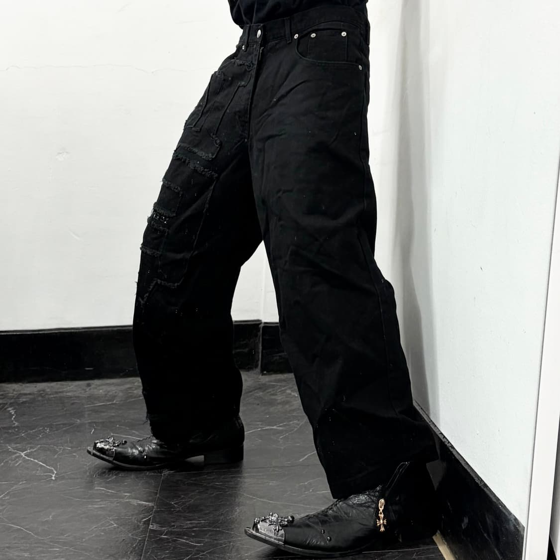 아이스버그 빅로고 블랙진 상품이미지3