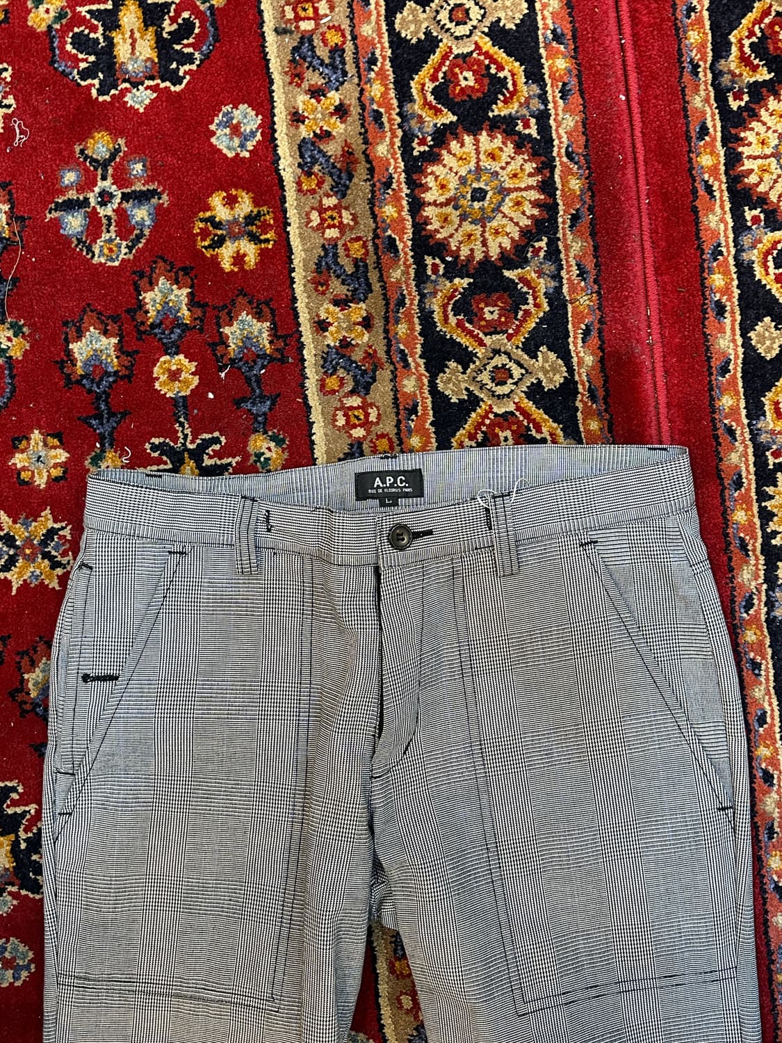 A.P.C 아페쎄 체크 패턴 바지 L 상품이미지2