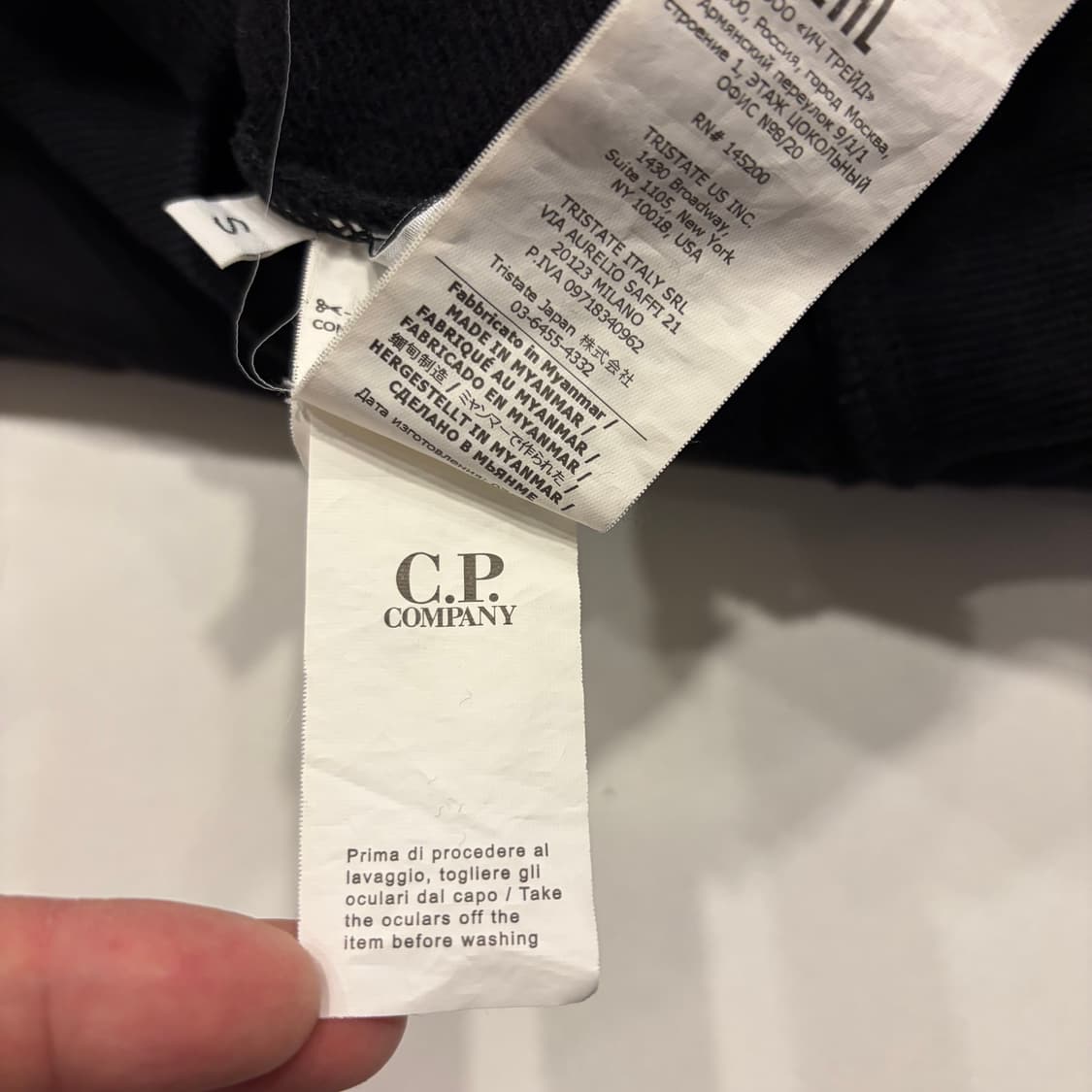 [S] 22ss C.P. 컴퍼니 블랙 맨투맨 티셔츠 C239 상품이미지7
