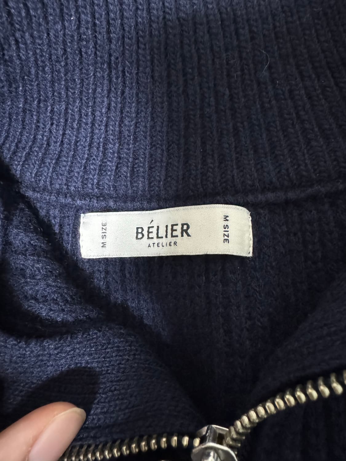 벨리에 하프집업 네이비 M 상품이미지2