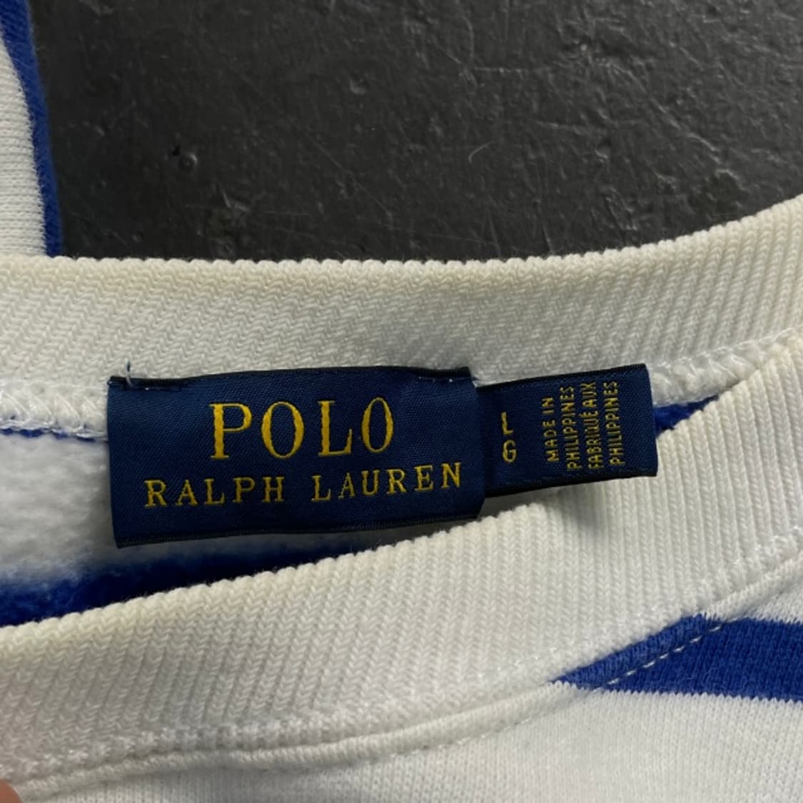 100 폴로 랄프로렌 베어 스트라이프 맨투맨 상품이미지4