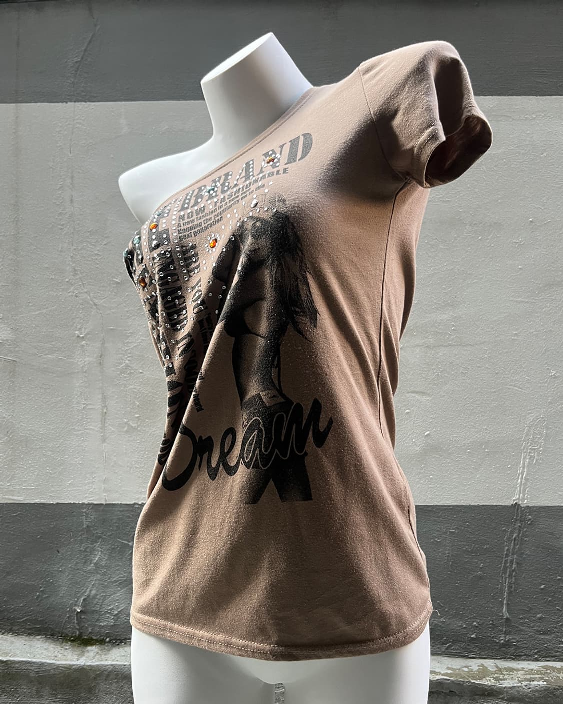 Y2K Glam Studded Print T-shirts 상품이미지3