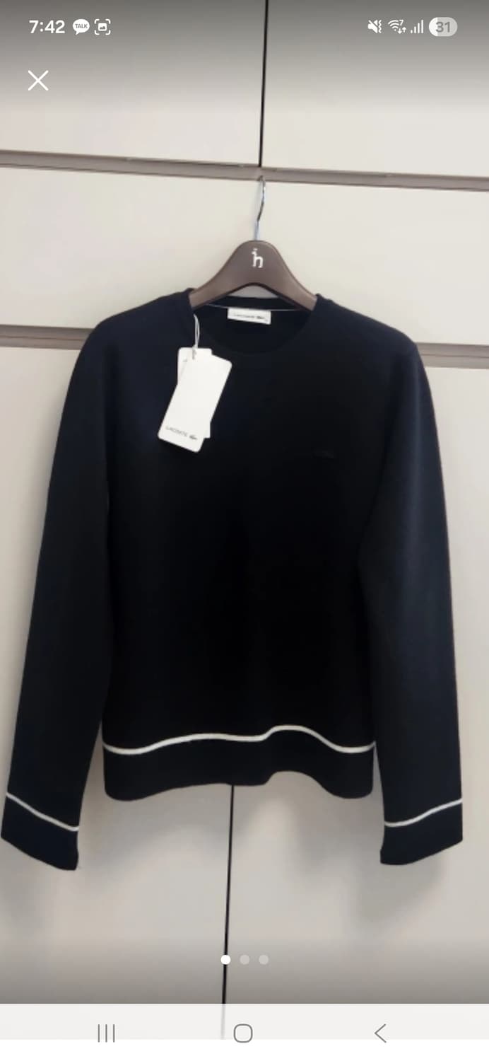 [새상품] 라코스테 여성 블랙 니트 상품이미지2