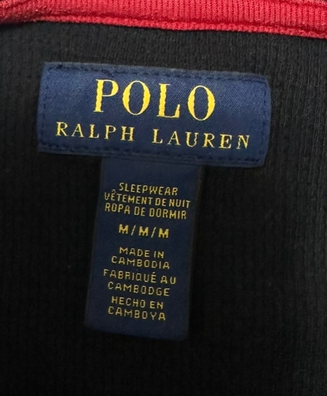 폴로 랄프로렌 블랙 와플 롱슬리브 상품이미지5