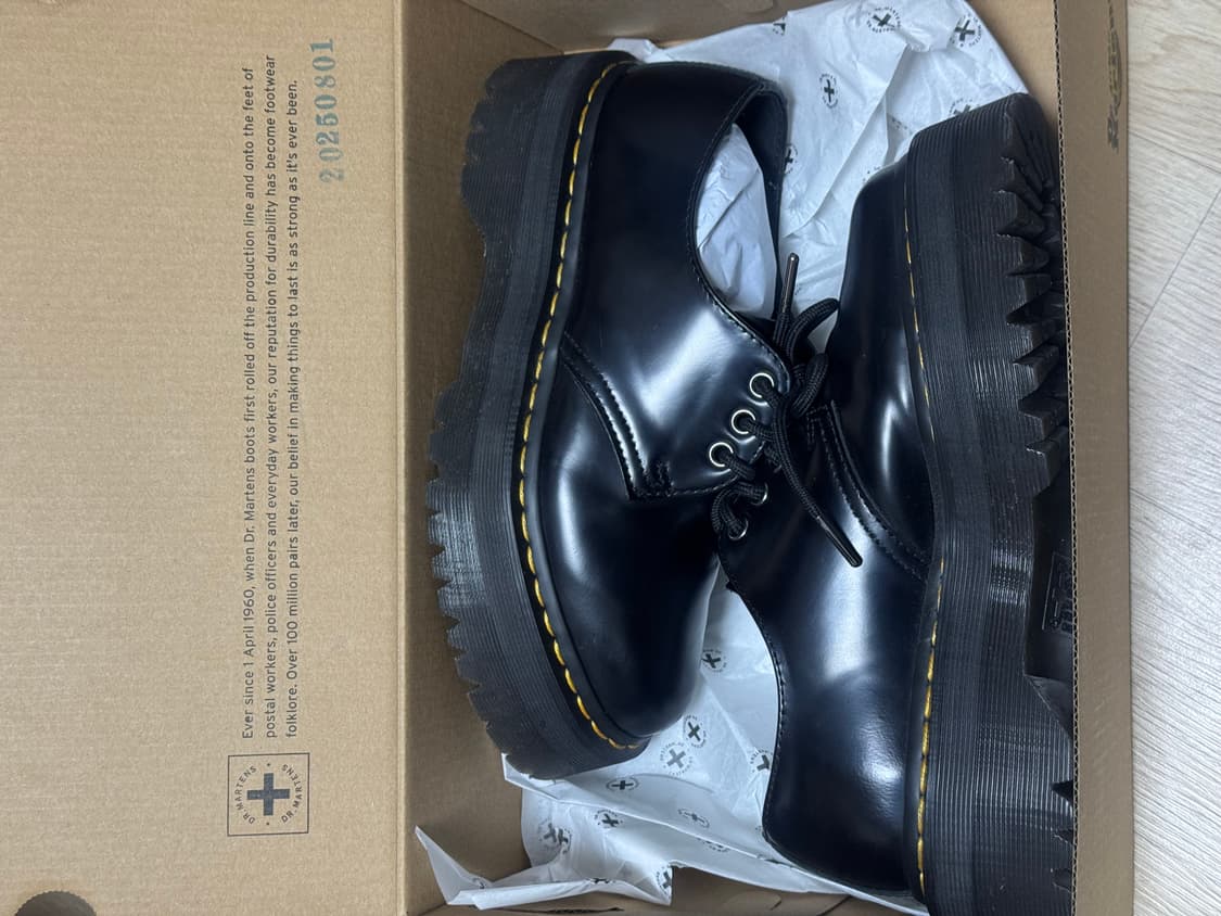 닥터마틴 1461 쿼드 블랙 폴리시드 스무스 상품이미지4