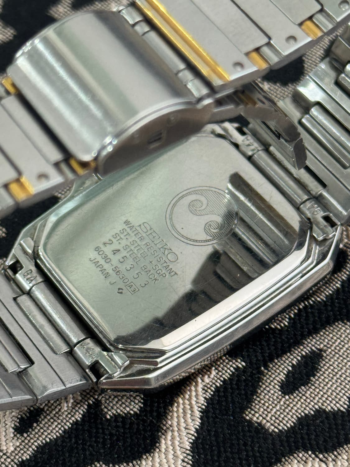 80s 빈티지 세이코 실버웨이브 탱크 쿼츠 상품이미지8