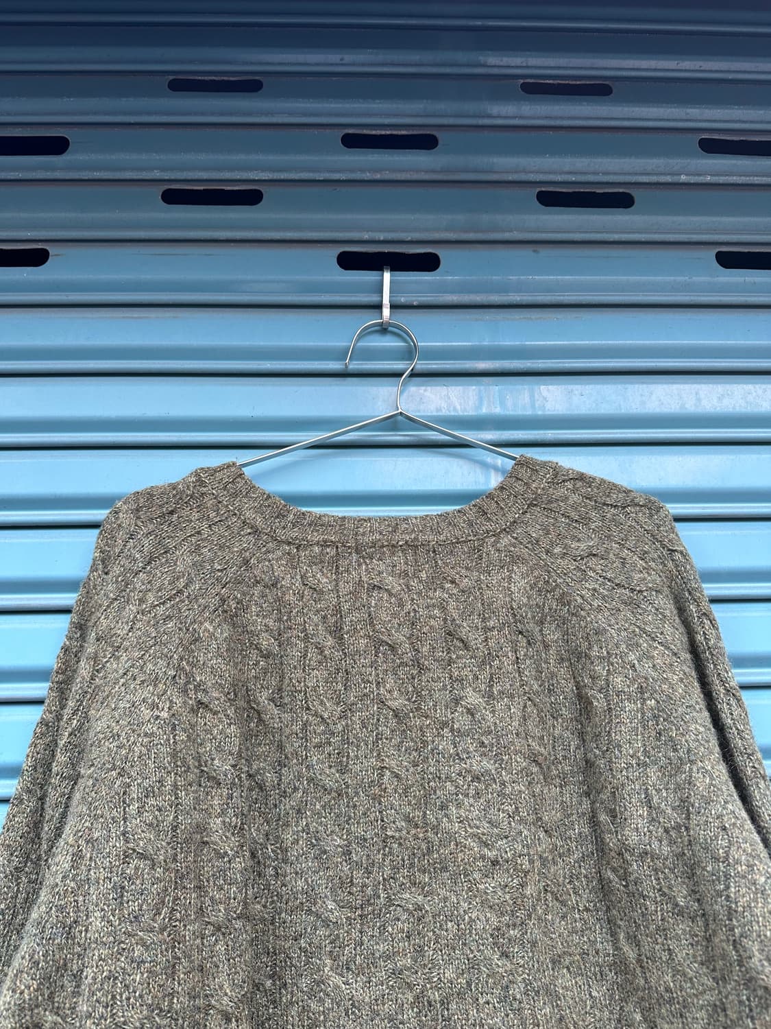 LL BEAN green material detail knitwear 상품이미지7