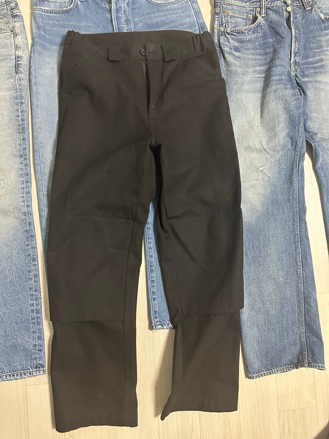 46사이즈 gr10k 클롭만 팬츠 블랙 상품이미지1