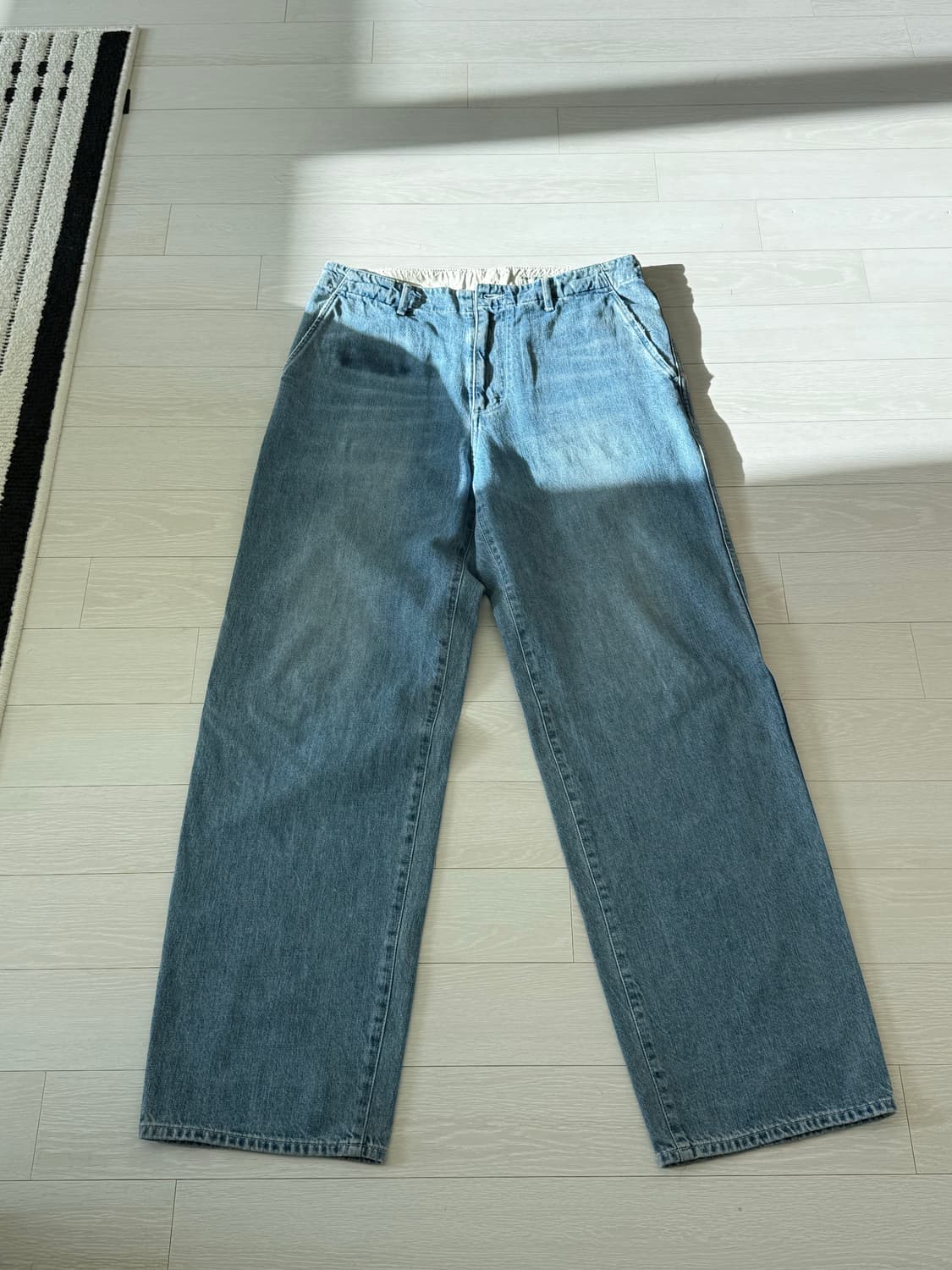 포터리 와이드데님 미드블루 3사이즈 상품이미지1