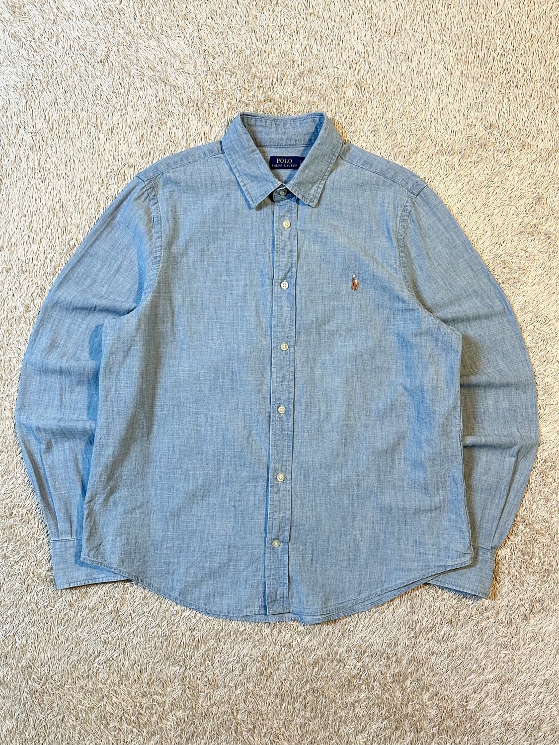 폴로 랄프로렌 신형 QR 멀티포니 샴브레이 데님셔츠 상품이미지1