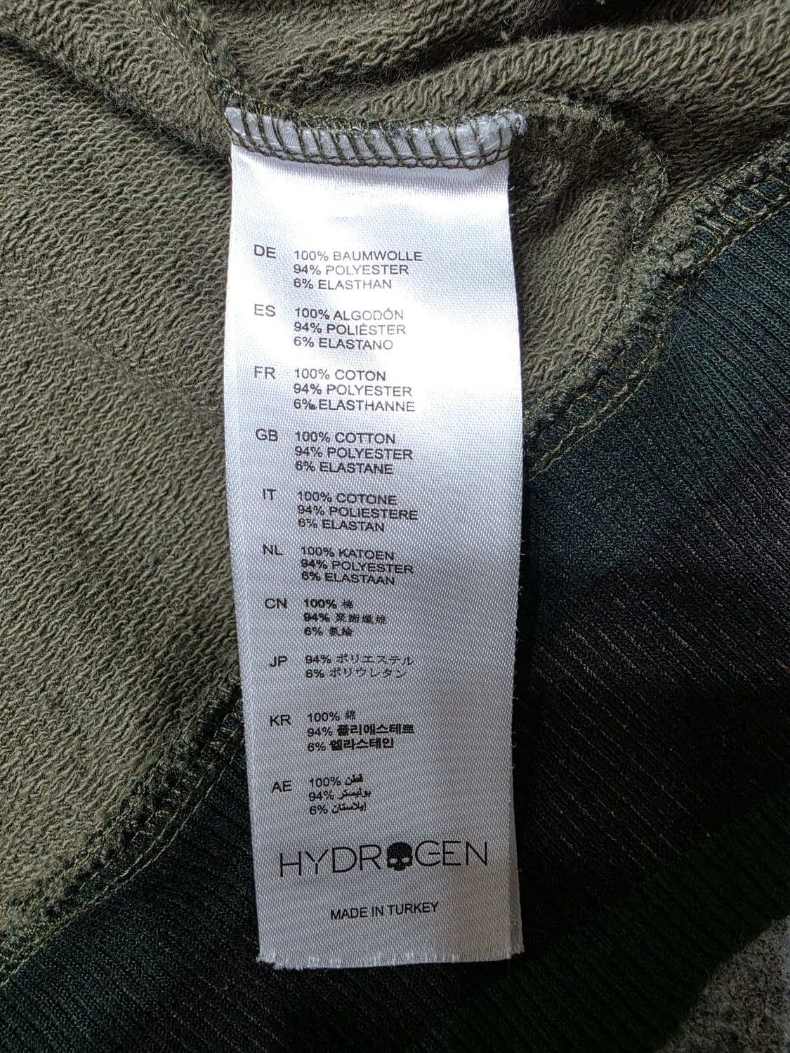 하이드로겐 카모플라쥬 카모 스컬지퍼 투웨이 후드집업 XL 상품이미지9