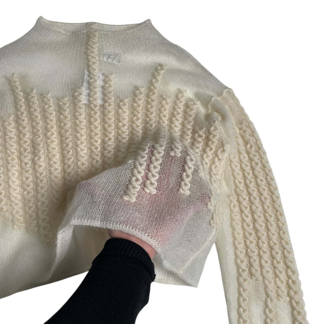 90's krizia maglia X 스티치 모헤어 블렌드 니트  상품이미지5