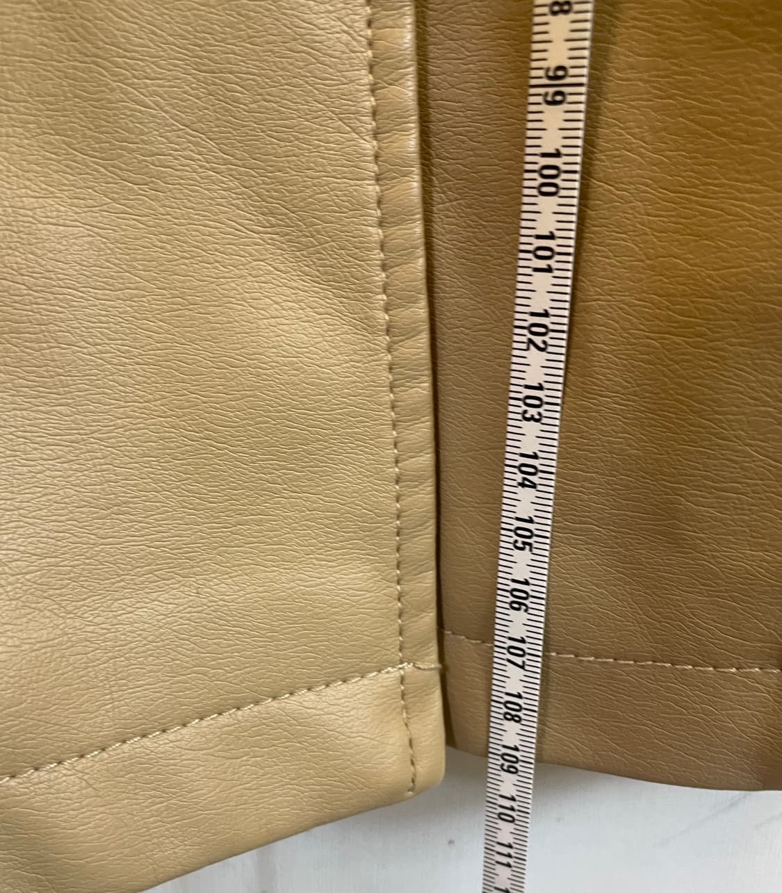 수입 베이지 레더 롱코트 인조가죽 트렌치롱코트 하객룩데일리룩데이트룩출근룩 상품이미지5