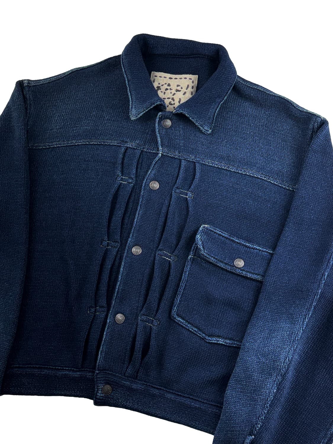 캐피탈 5G IDG 코튼 니트 퍼스트 자켓 인디고 다크 상품이미지3